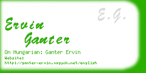 ervin ganter business card